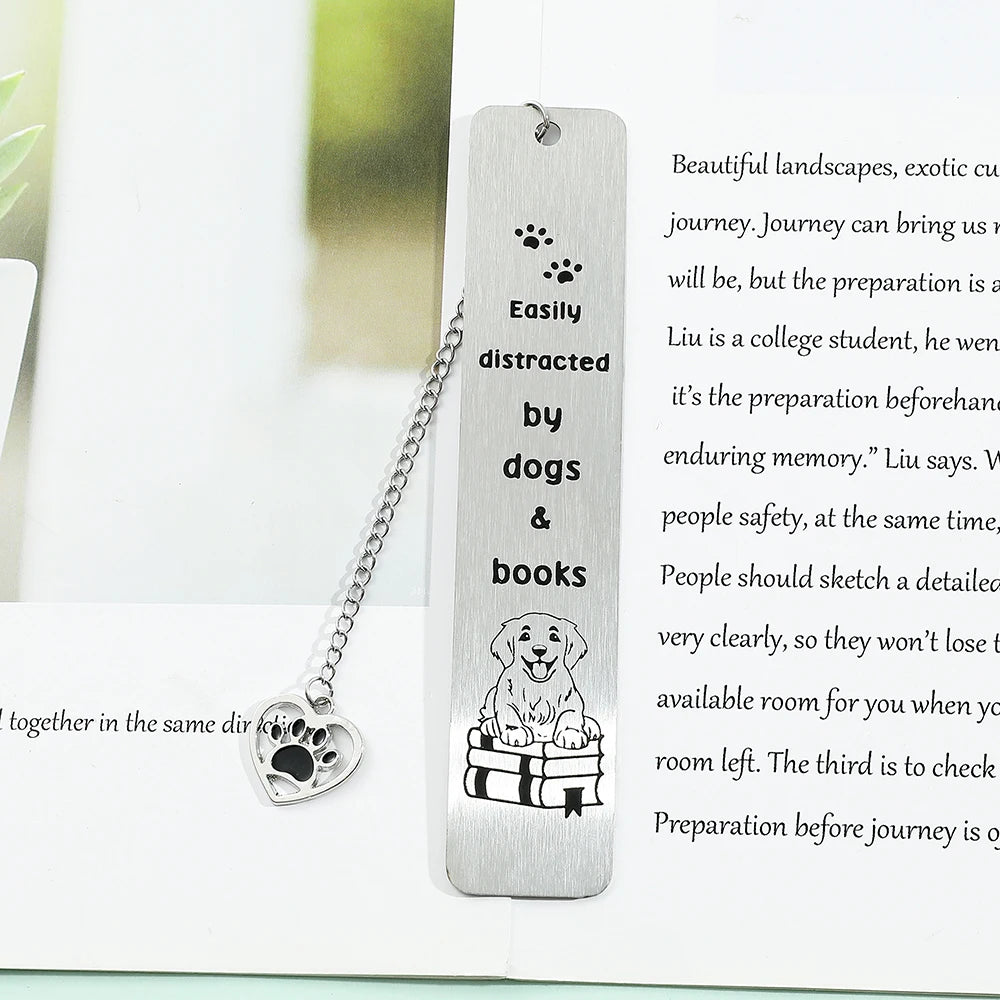 Pet Cat Bookmarks - Stainless Steel