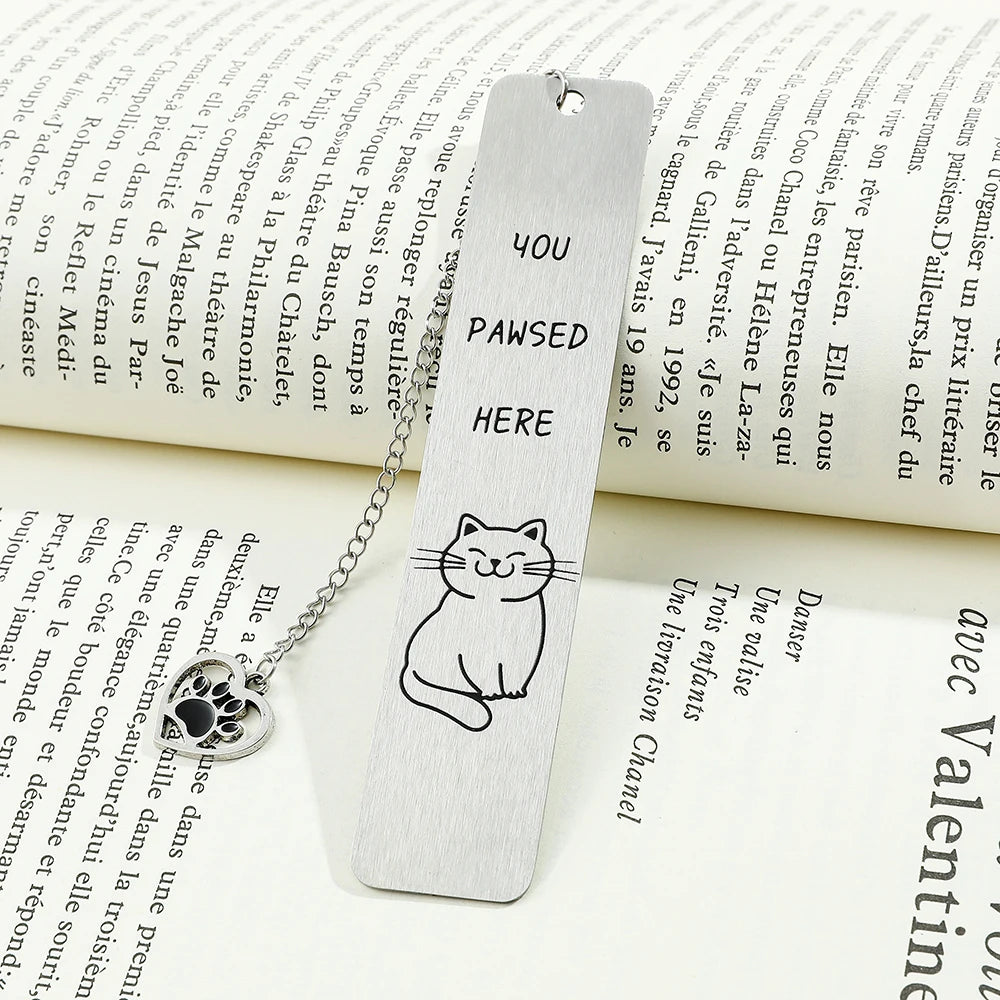 Pet Cat Bookmarks - Stainless Steel