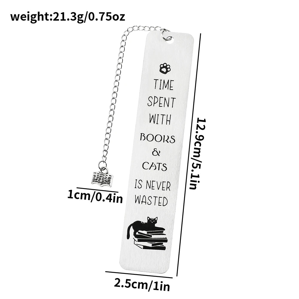 Pet Cat Bookmarks - Stainless Steel