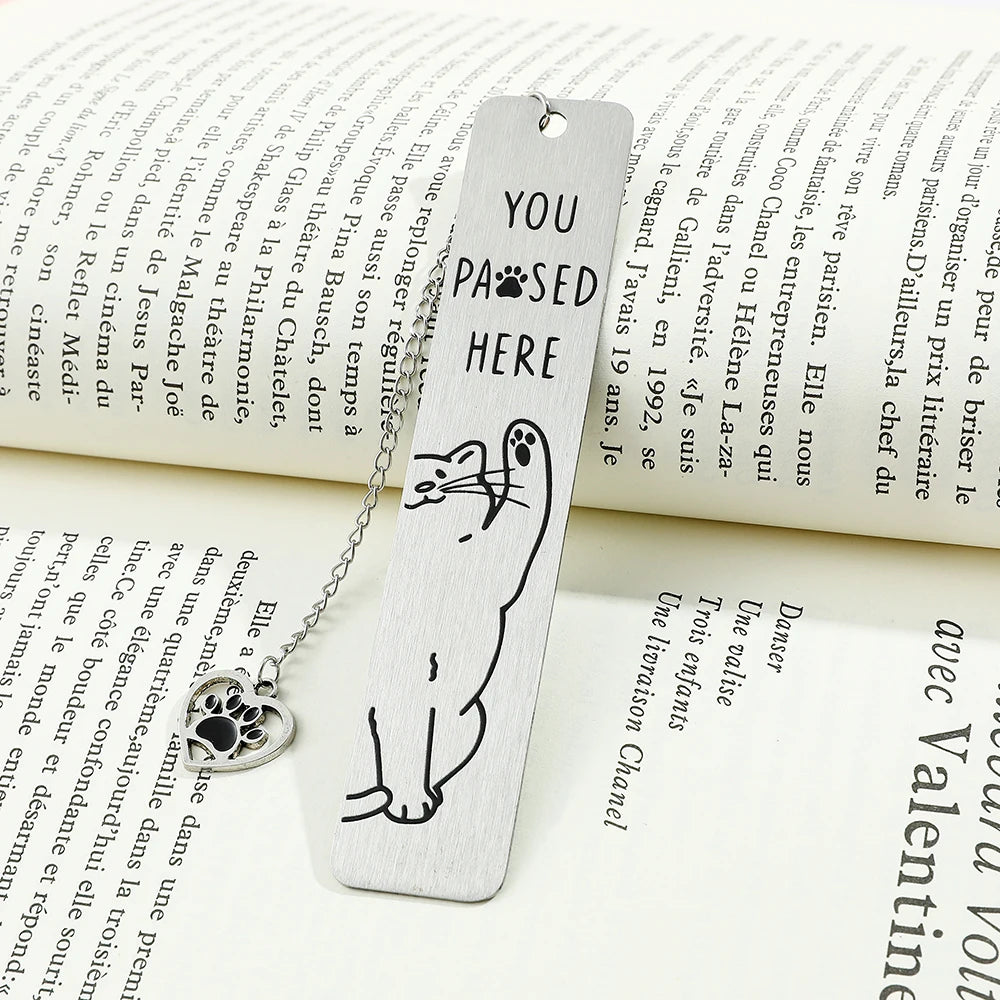 Pet Cat Bookmarks - Stainless Steel