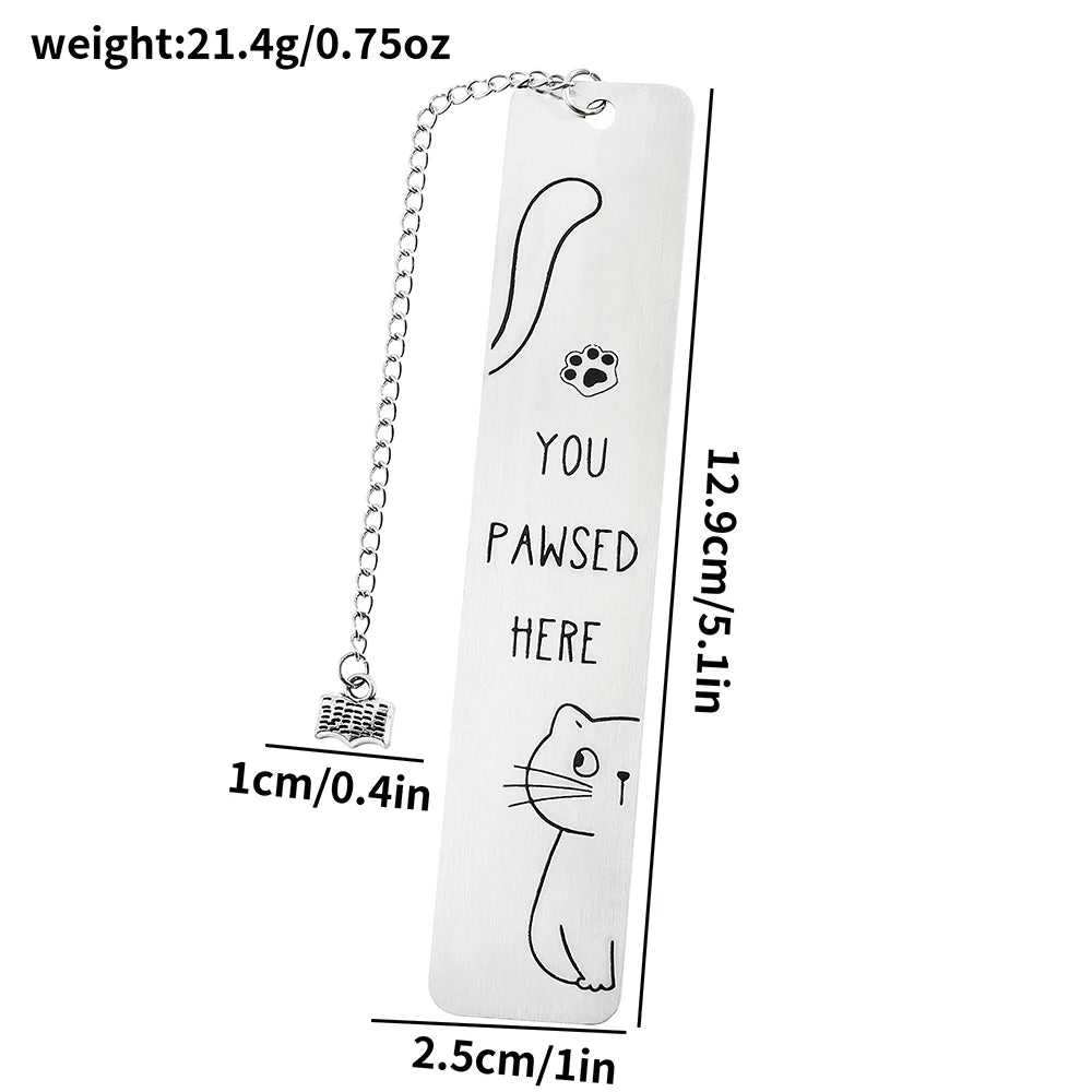 Pet Cat Bookmarks - Stainless Steel