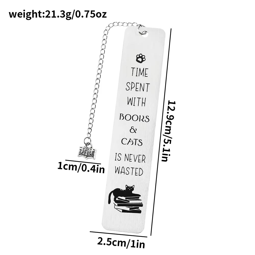 Pet Cat Bookmarks - Stainless Steel